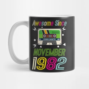 Funny Birthday Quote, Awesome Since November 1982, Retro Birthday Mug